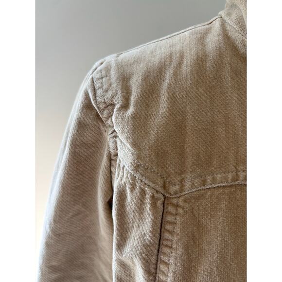 Abercrombie & Fitch Vintage Y2K Tan Velvet Sherpa Jacket Size M - Picture 4 of 11